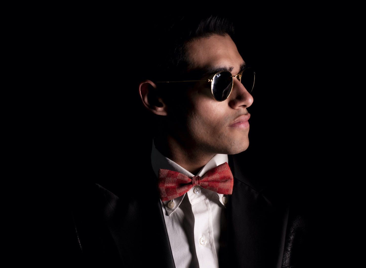 Pashtush India Bow Pashtush Mens Luxury Pre-Tied Bow Tie, Checkered Red