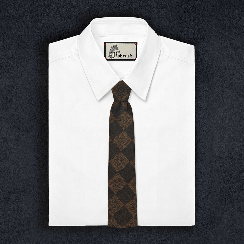 Pashtush India Mens Neckties Ties for Men Pashtush Mens Necktie, Checkered Design, Free Size