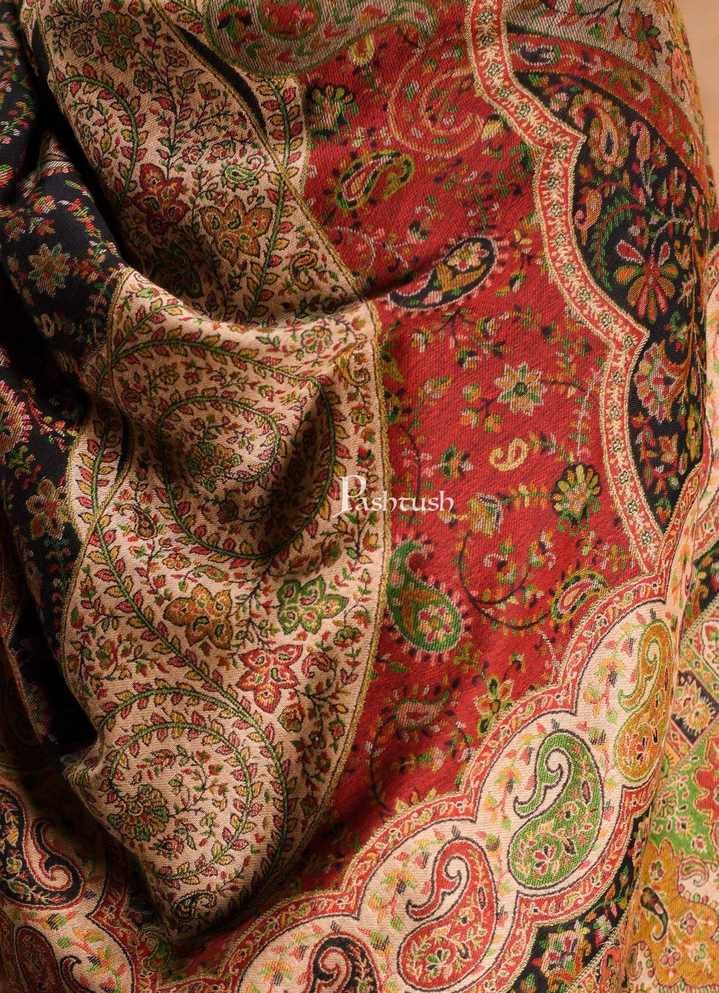 Pashtush India 100x200 Pashtush Mens Paisley Weave Kaani Shawl, Soft and Warm