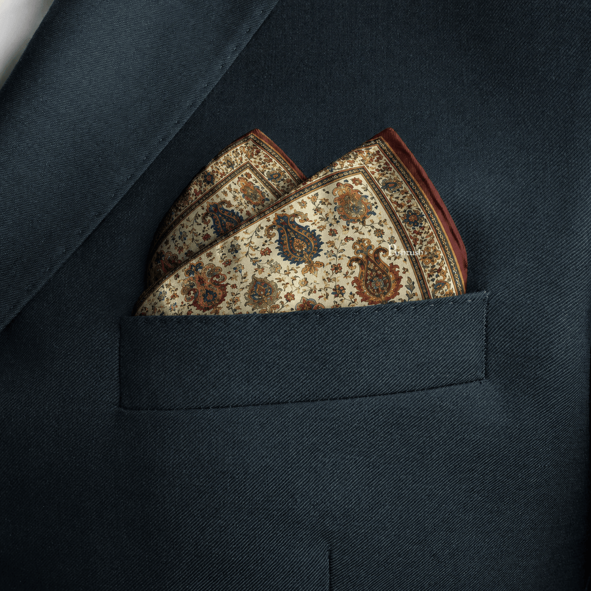 Pashtush India Mens Scarves Stoles and Mufflers Pashtush Mens Pocket Square