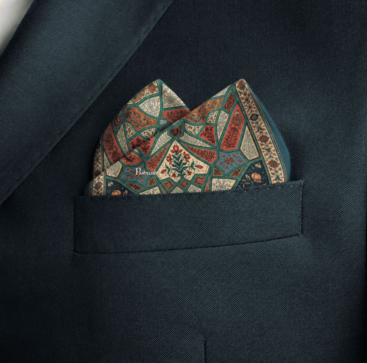 Pashtush India Mens Scarves Stoles and Mufflers Pashtush Mens Pocket Square