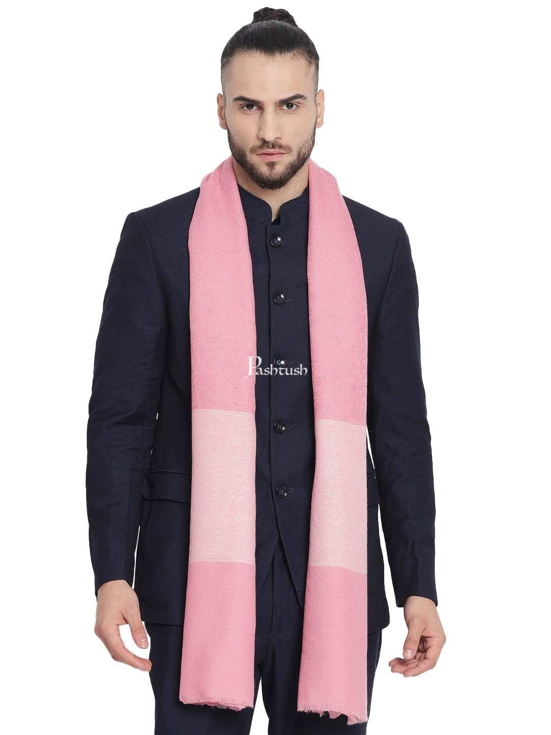 Pashtush India 70x200 Pashtush Mens Reversible Stole, with Paiseley weave
