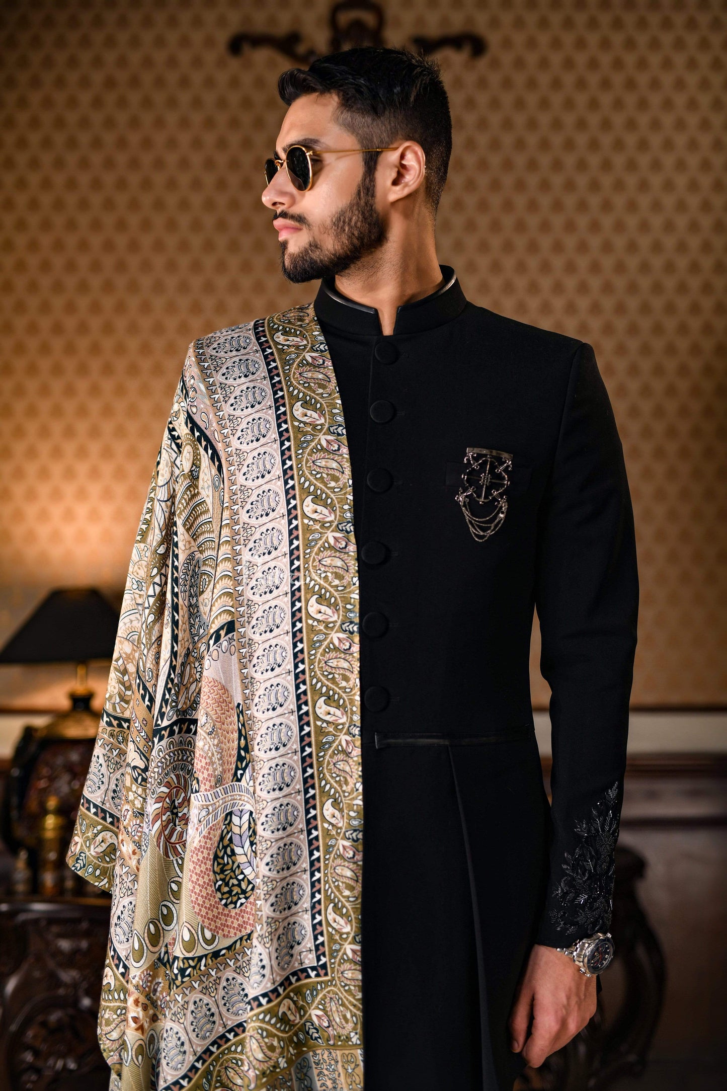Pashtush India 70x200 Pashtush Mens Soft Bamboo Scarf, Stoles, Wraps (soft Bamboo) - Paisley Garden