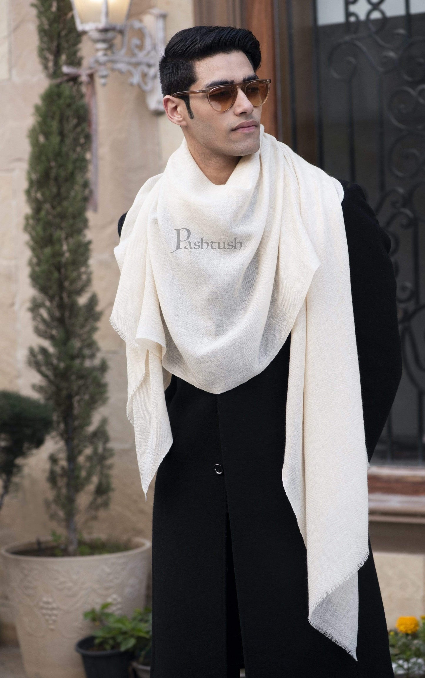 Pashtush India 70x200 Pashtush Mens Softest Cashmere Scarf, Extra Soft, Warm and 100% Pure
