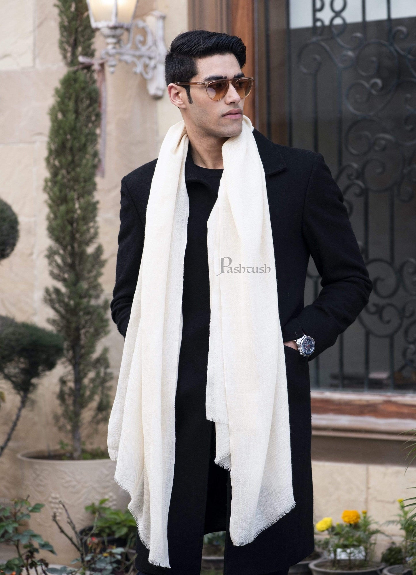 Pashtush India 70x200 Pashtush Mens Softest Cashmere Scarf, Extra Soft, Warm and 100% Pure
