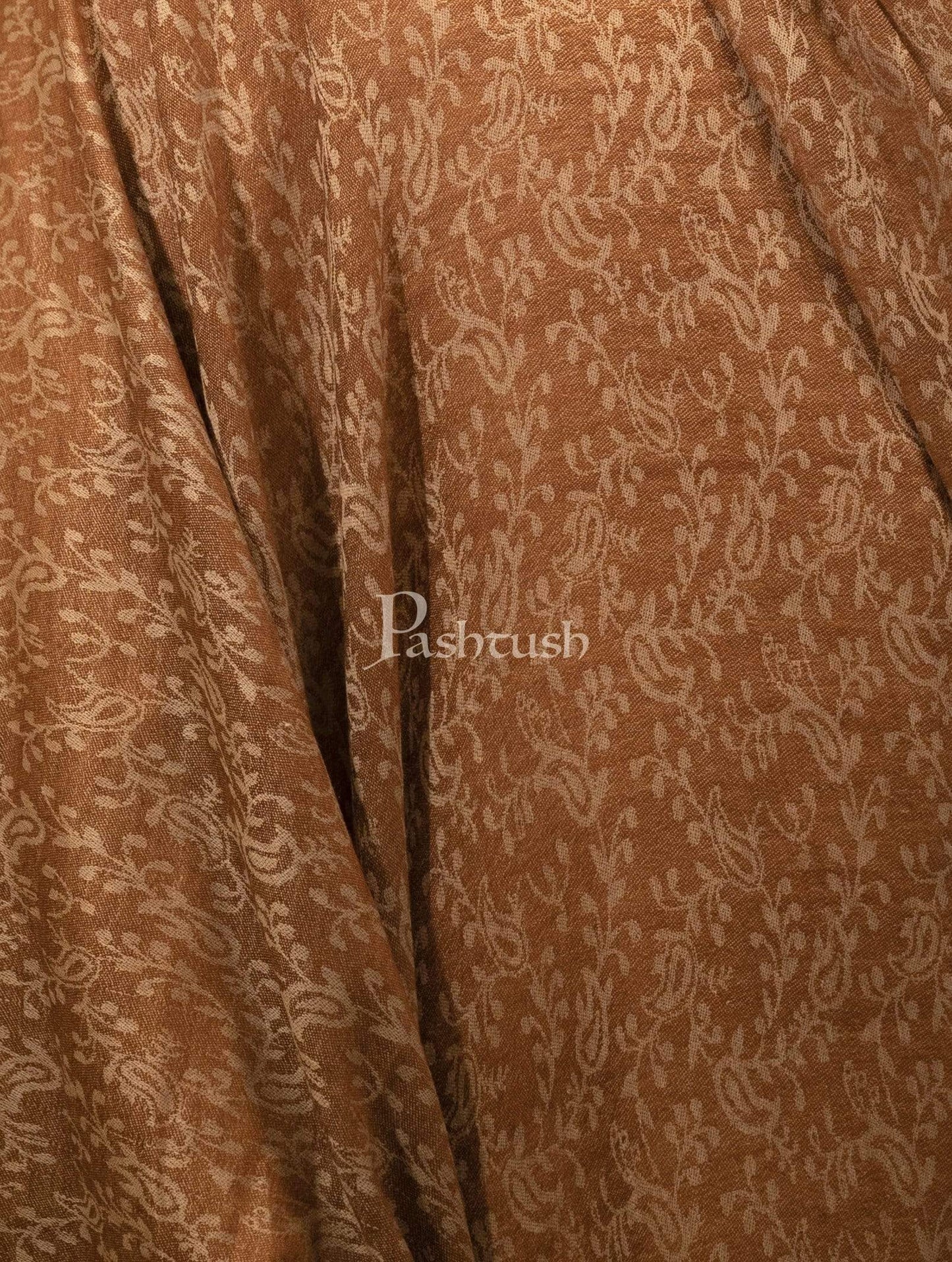 Pashtush Shawl Store Stole Pashtush Mens Stole, Soft Wool with Ambi Weave Palla, Espresso Brown