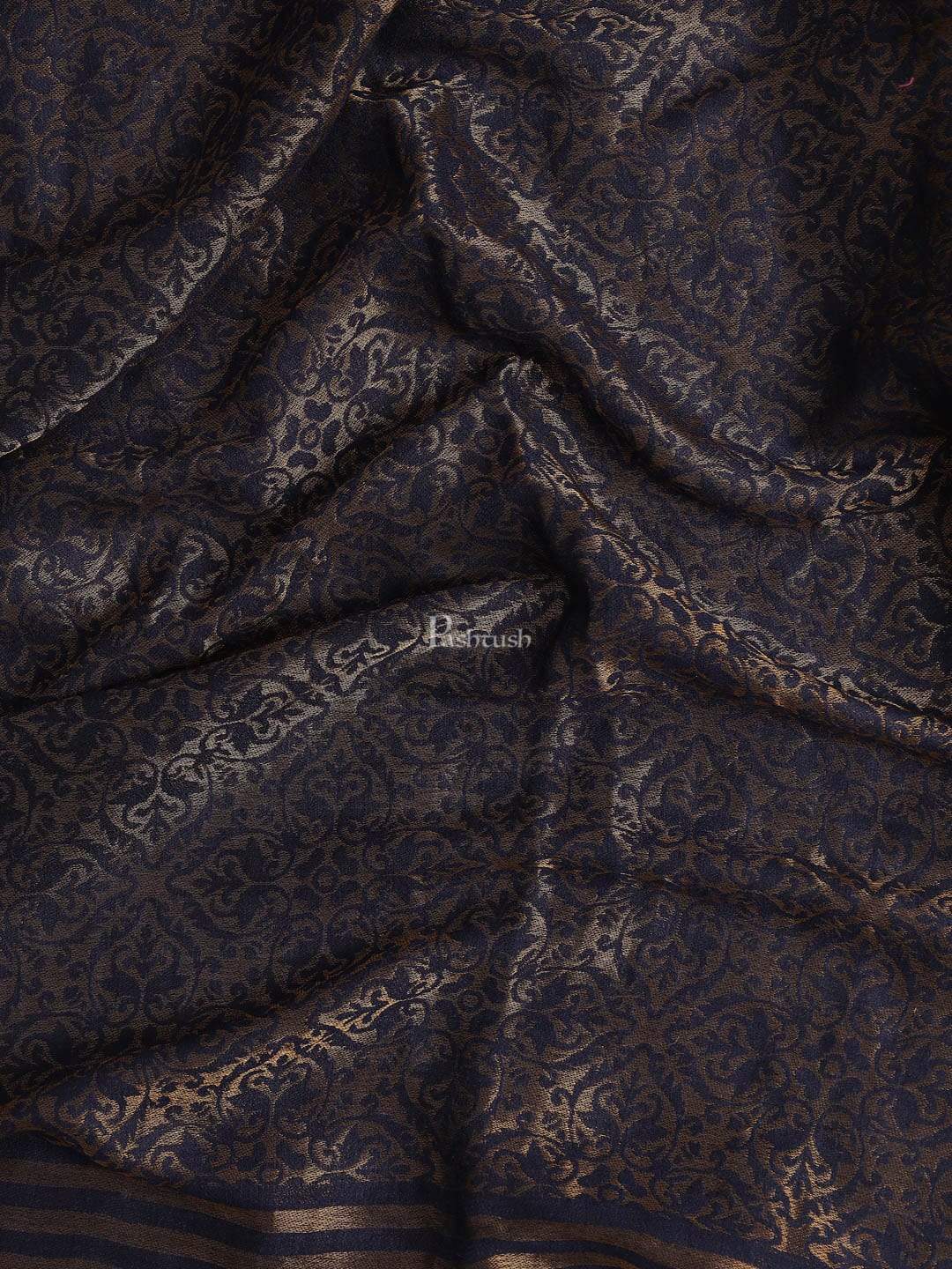 Pashtush India 100x200 Pashtush Mens Twilight Collection, Jacquard Stole, With Metallic Thread Weave, Fine Wool