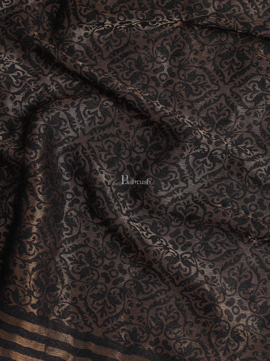 Pashtush India 70x200 Pashtush Mens Twilight Collection, Jacquard Stole, With Metallic Thread Weave, Fine Wool