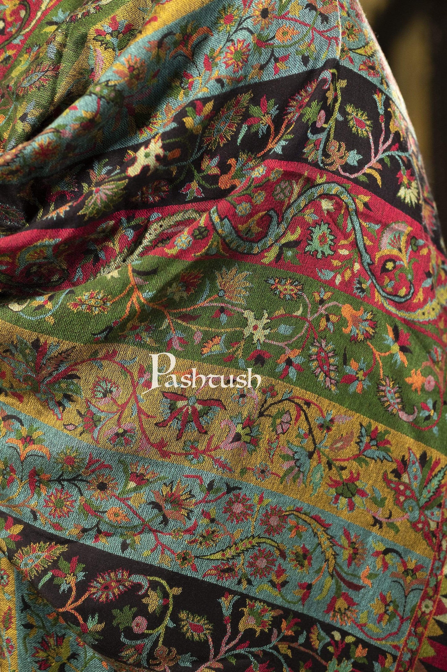 Pashtush India Shawl Pashtush Mens Woven Ethnic Stole, Extra Soft Bamboo Fibre
