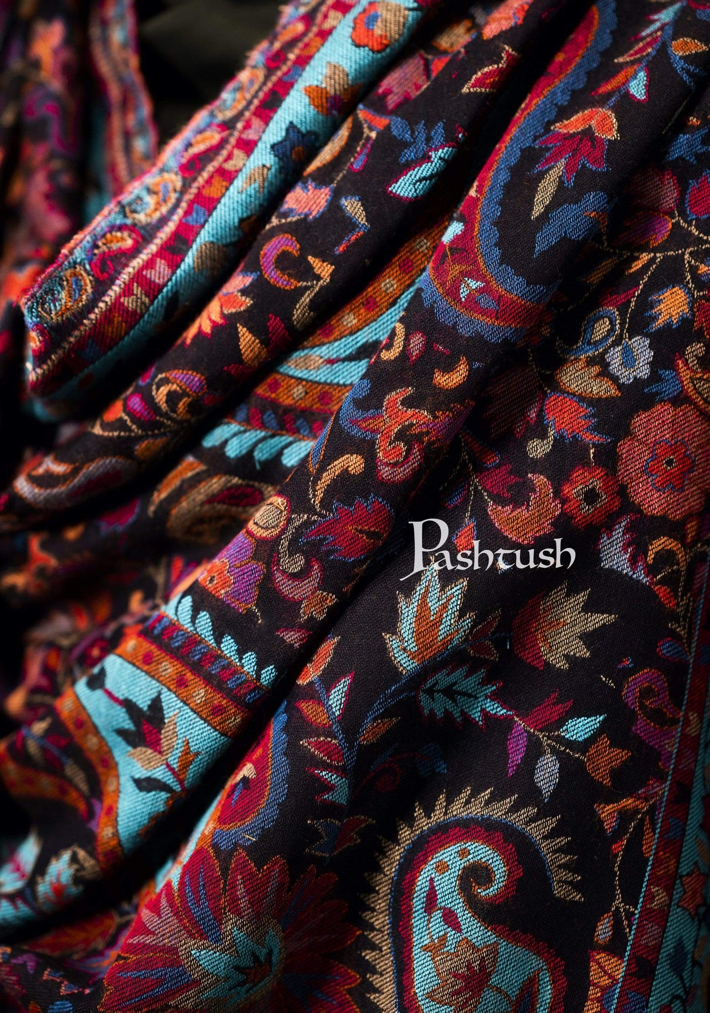 Pashtush India 70x200 Pashtush Mens Woven Ethnic Stole, Extra Soft Bamboo Fibre