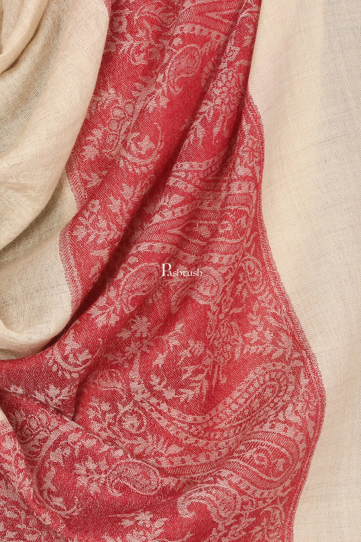 Pashtush India Mens Shawls Gents Shawl Pashtush Mens Woven Jacquard Shawl, Fine Wool, Extra Soft And Warm