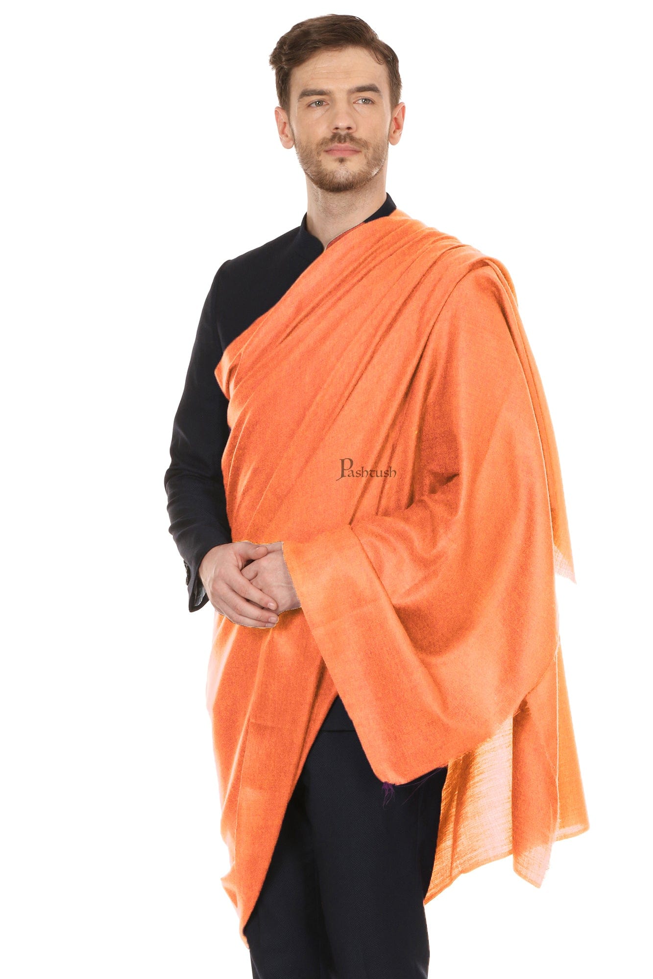 Pashtush India Mens Shawls Gents Shawl Pashtush Royal And Classy Fine Wool Mens Stole,Purple