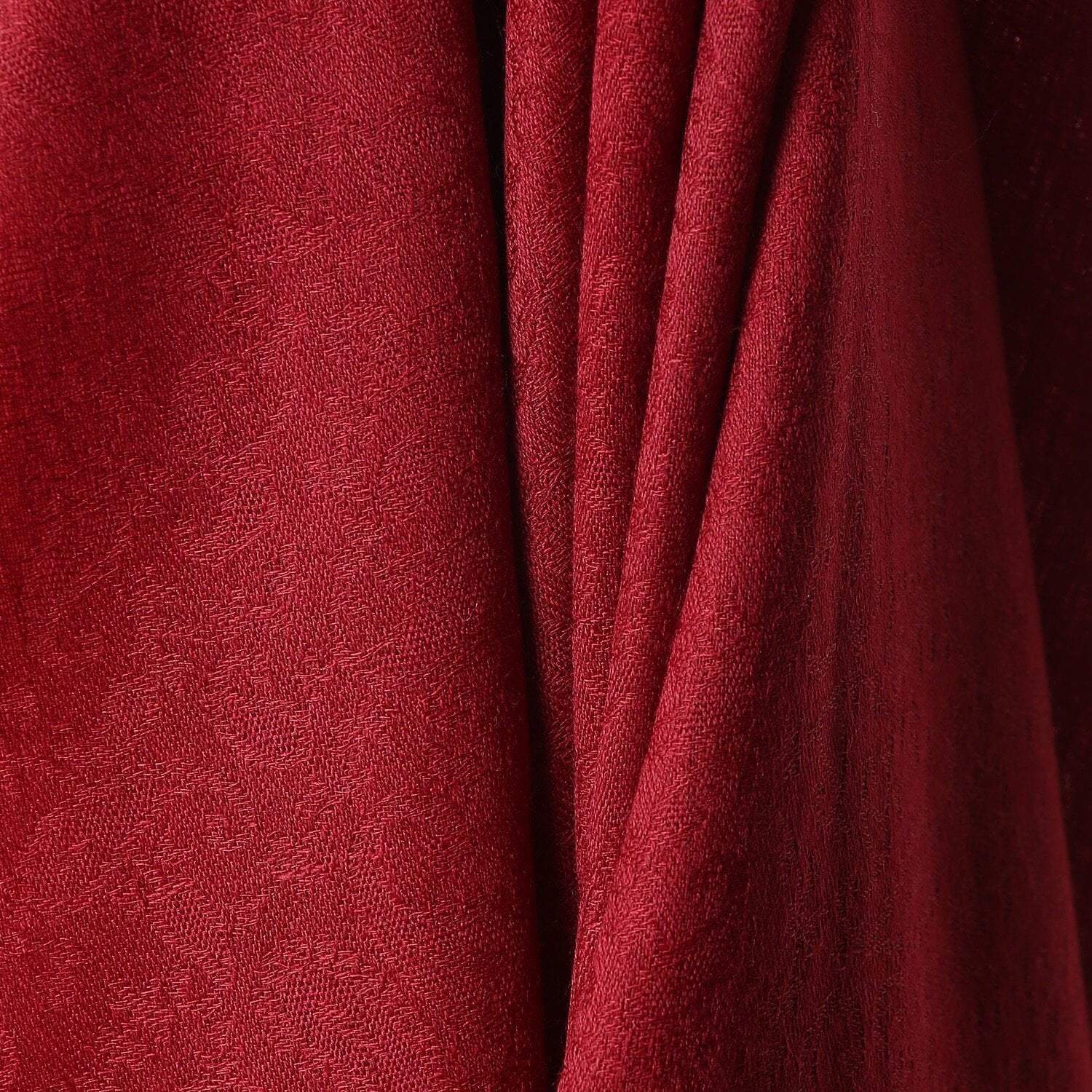 Pashtush India 100x200 Pashtush Self Paisley Weave Shawl, Fine Wool, Maroon