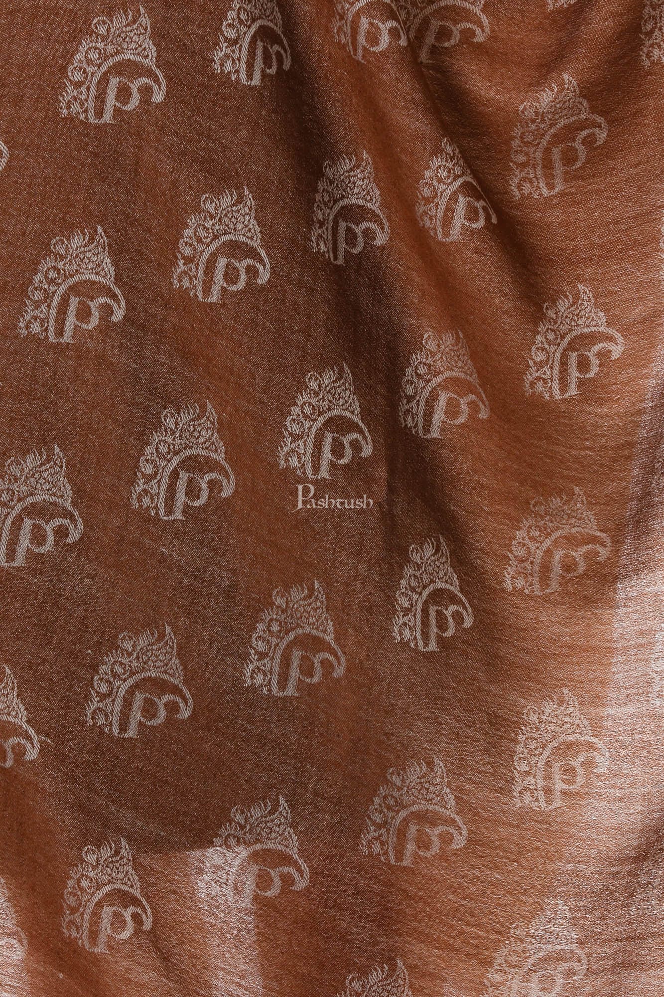 Pashtush India Womens Stoles and Scarves Scarf Pashtush Signature Scarf, Fine Wool Luxury Design Scarf, Stole, Weaving Design For Women