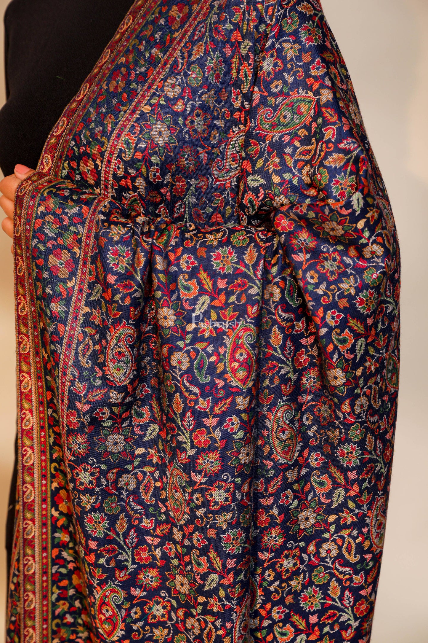 Pashtush India Womens Shawls Pashtush women faux pashmina shawl, ethnic weave design, multi color