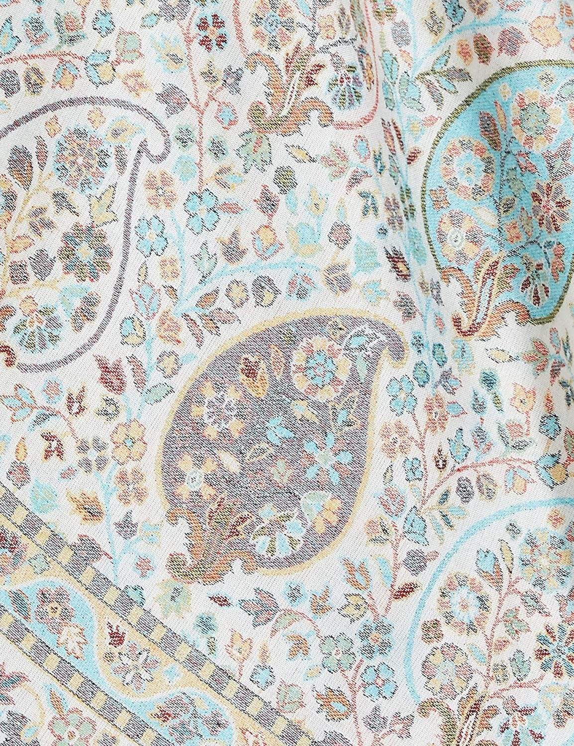 Pashtush India 70x200 Pashtush Women's Albino White Peacock Inspired Scarf, Extra Soft Bamboo