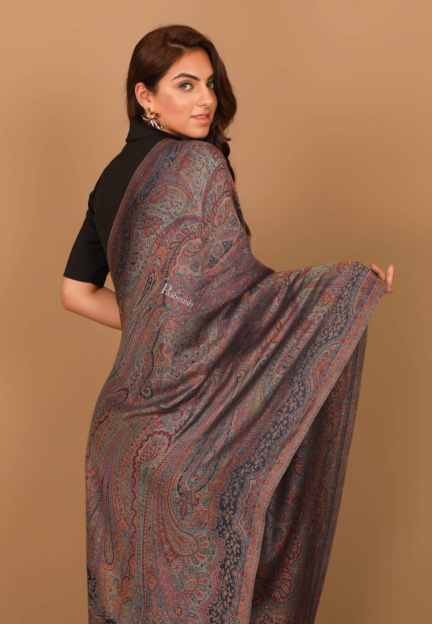 Pashtush Shawl Store Stole Pashtush Women's Antique Scarf, Extra soft Bamboo, Paisley Gardens