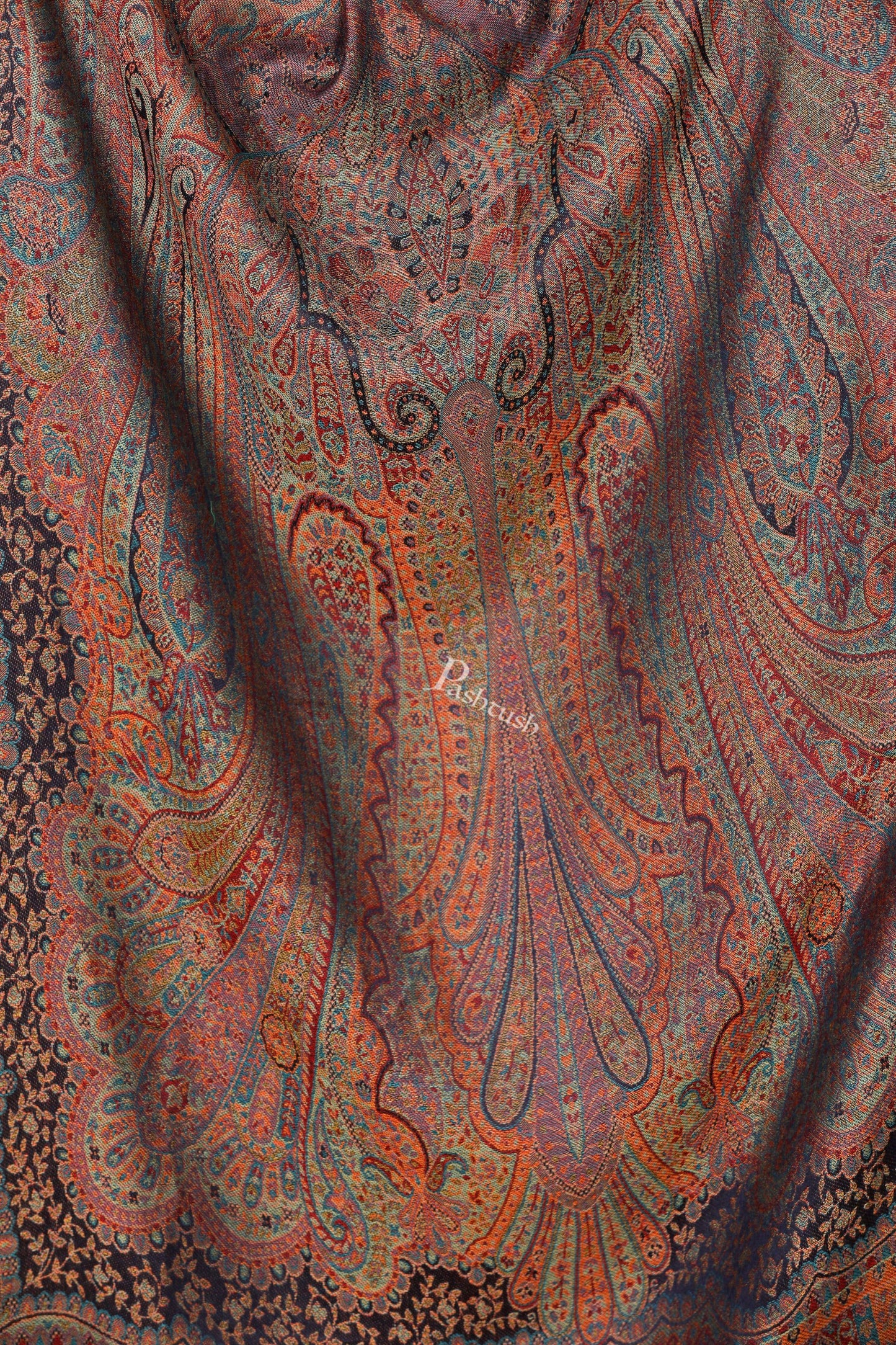 Pashtush Shawl Store Stole Pashtush Women's Antique Scarf, Extra soft Bamboo, Paisley Gardens