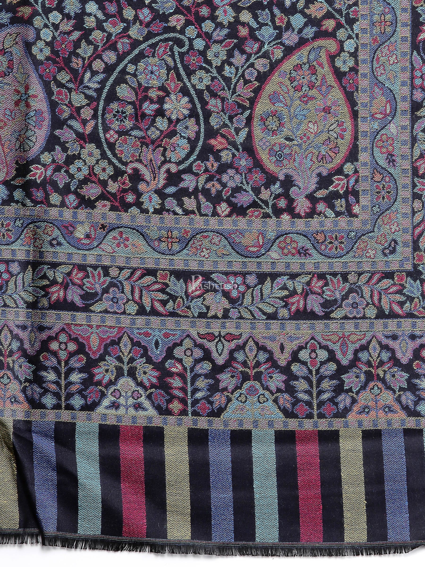 Pashtush India Womens Stoles and Scarves Scarf Pashtush Women'S Antique Scarf, Extra Soft Bamboo, Peacock Blue