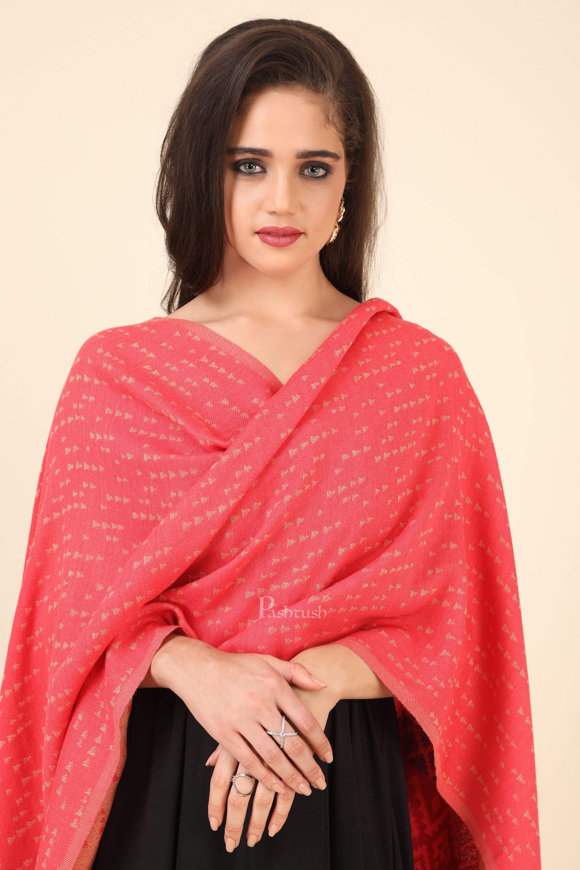 Pashtush India 70x200 Pashtush Women's Aztec Design, Soft Bamboo Scarf