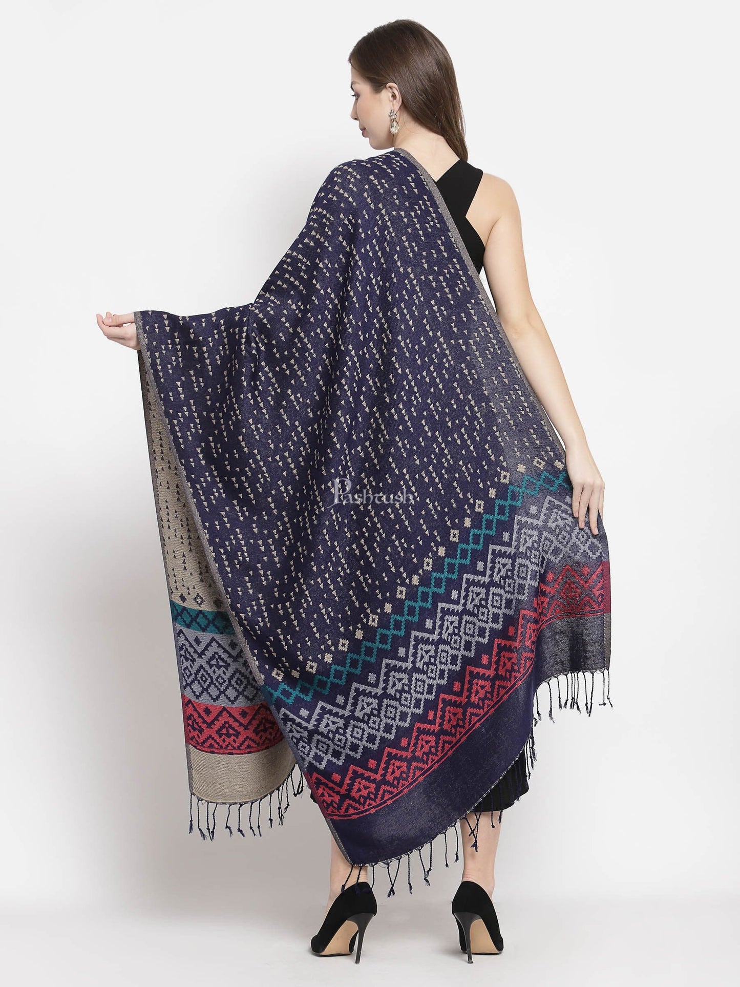 Pashtush India Womens Stoles and Scarves Scarf Pashtush Women'S Aztec Design, Soft Bamboo Scarf