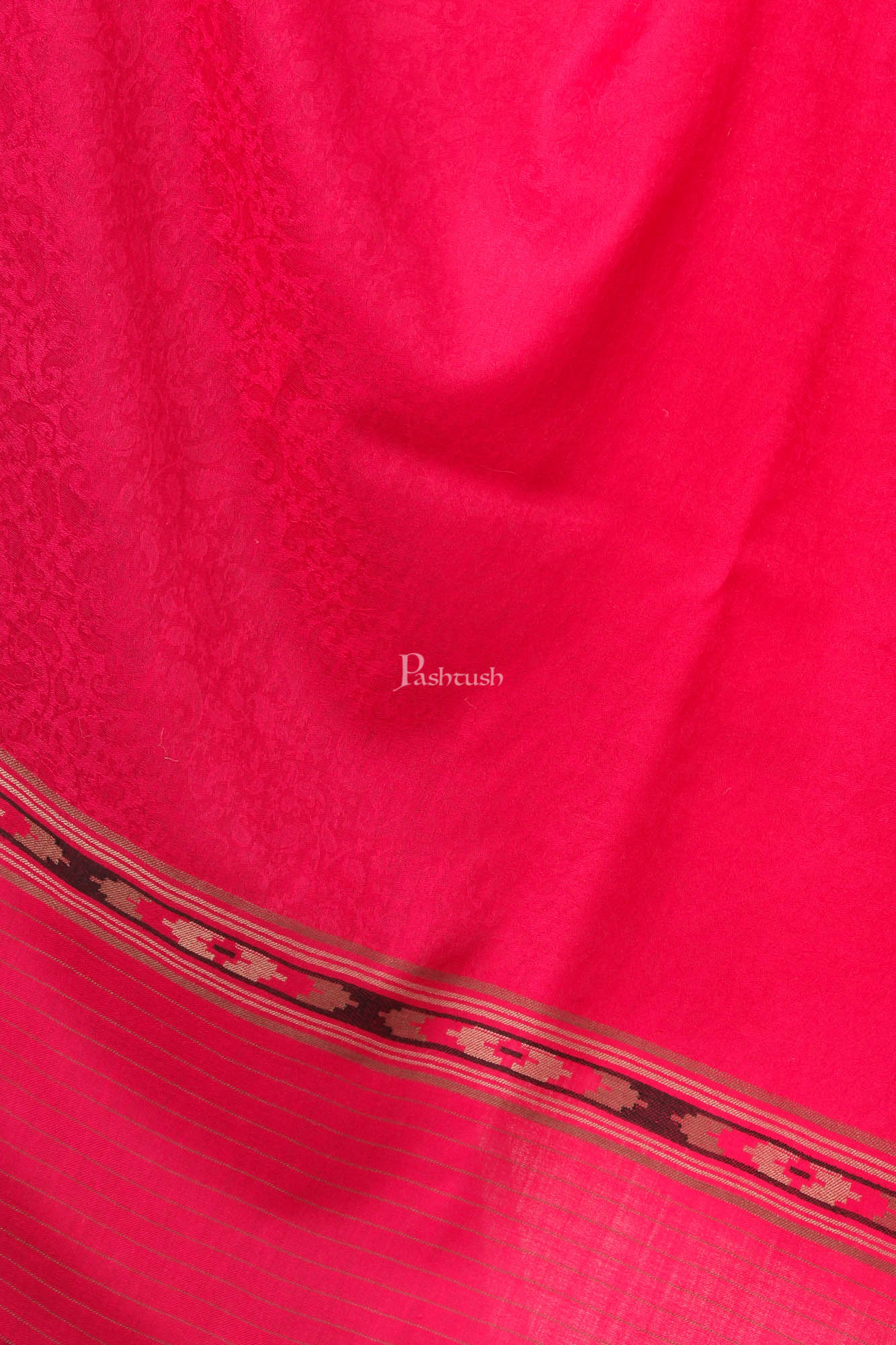 Pashtush India Womens Shawls Pashtush Women'S Fine Wool Shawl, Soft And Warm, Aztec Design, Jacquard Weave - Pink