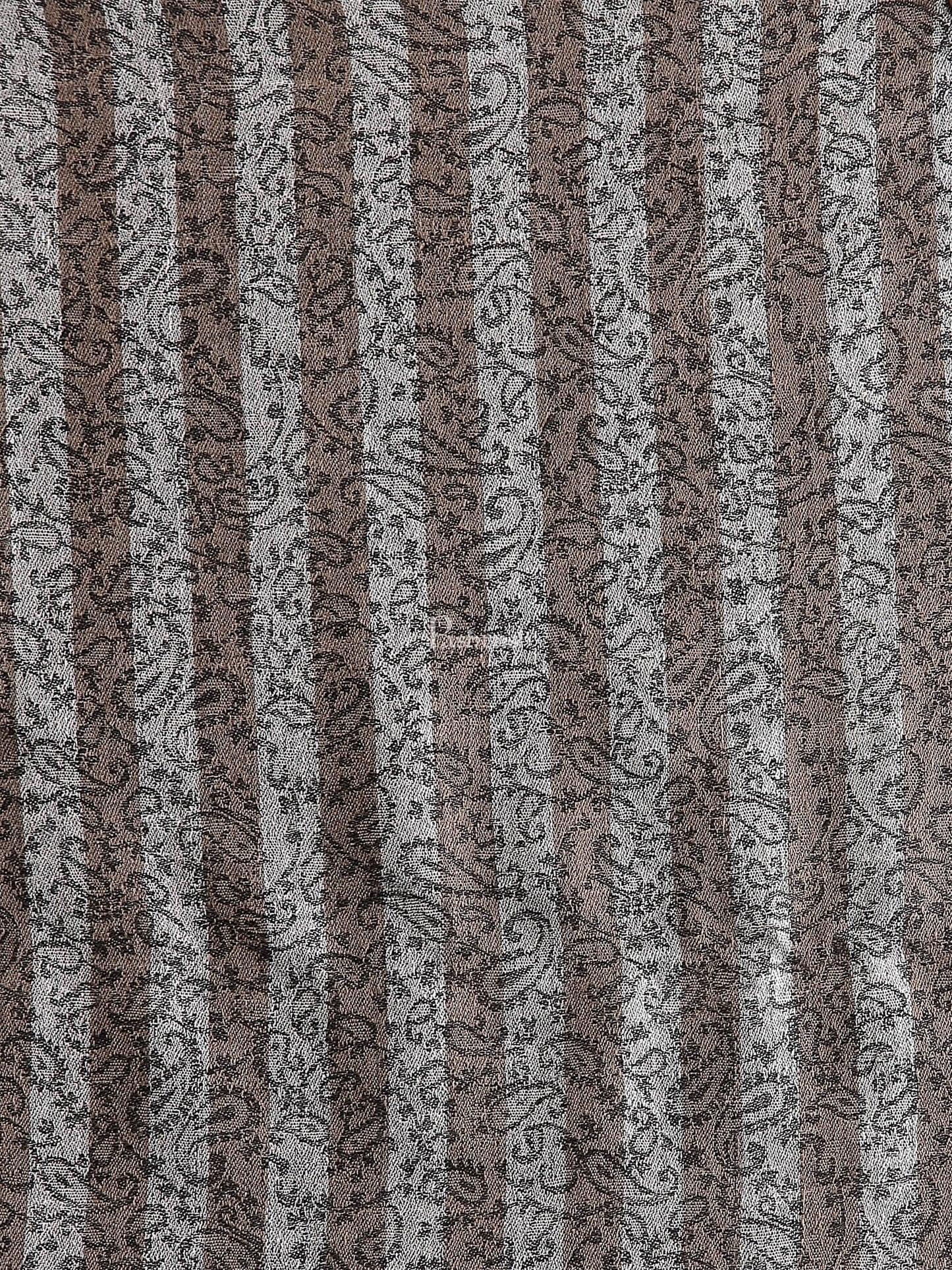 Pashtush India Womens Stoles and Scarves Scarf Pashtush Women'S Fine Wool Striped Stole, Self Weave, Black And Brown