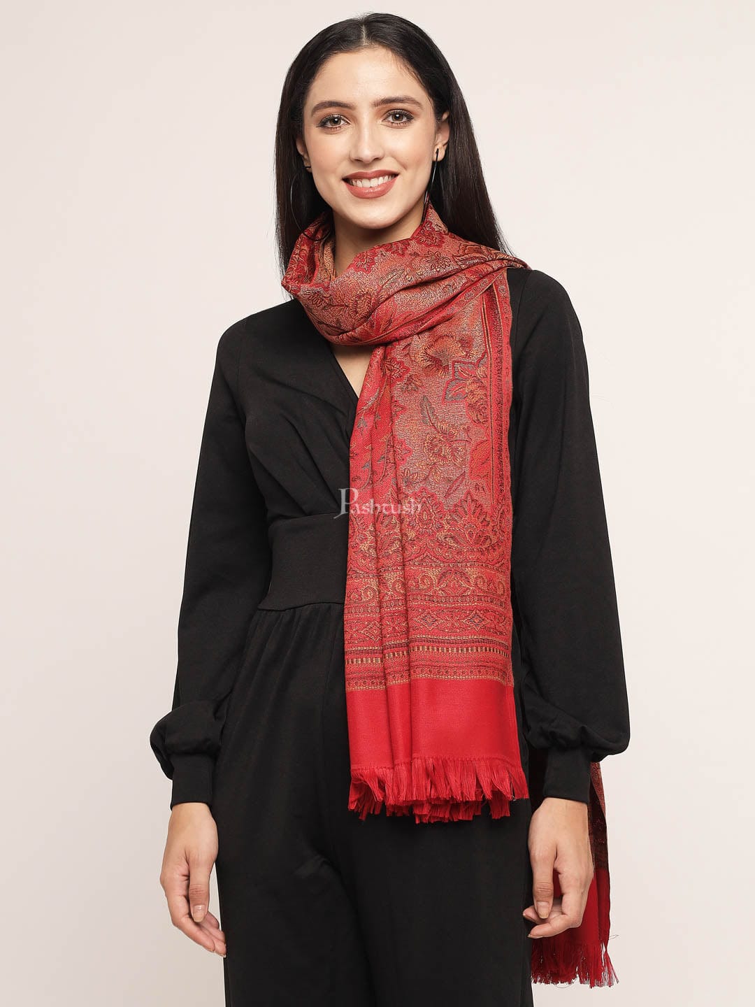 Pashtush India Womens Shawls Pashtush Women'S Jamawar Shawl