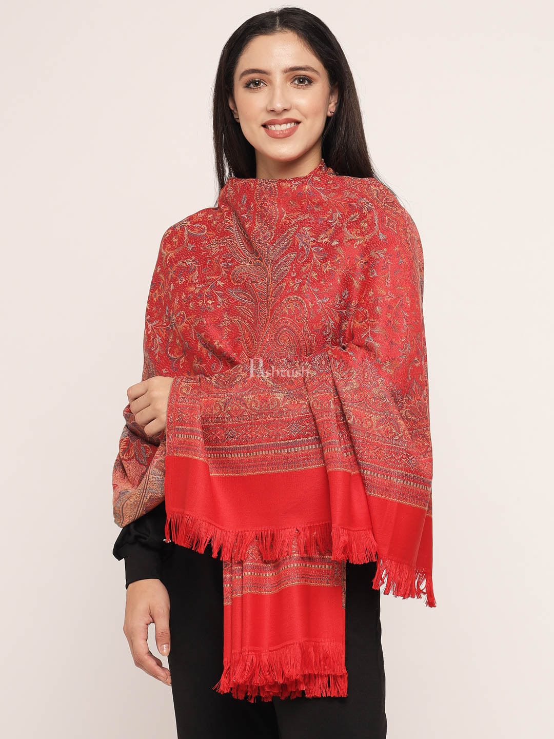 Pashtush India Womens Shawls Pashtush Women'S Jamawar Shawl