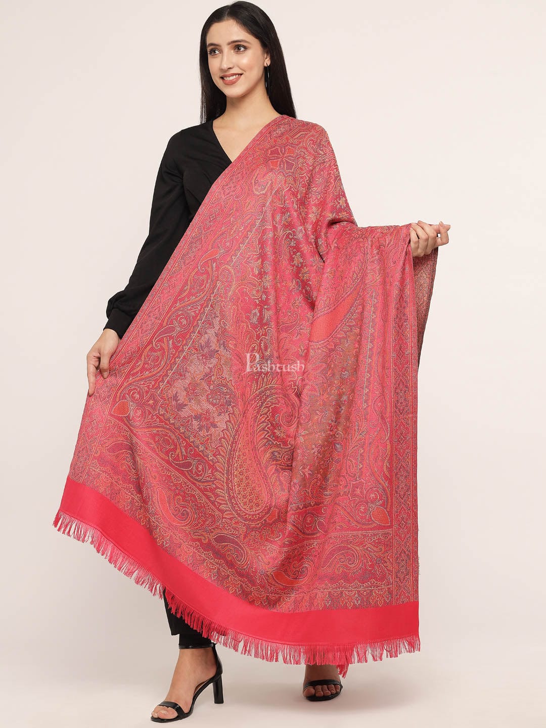 Pashtush India Womens Shawls Pashtush Women's Jamawar Shawl