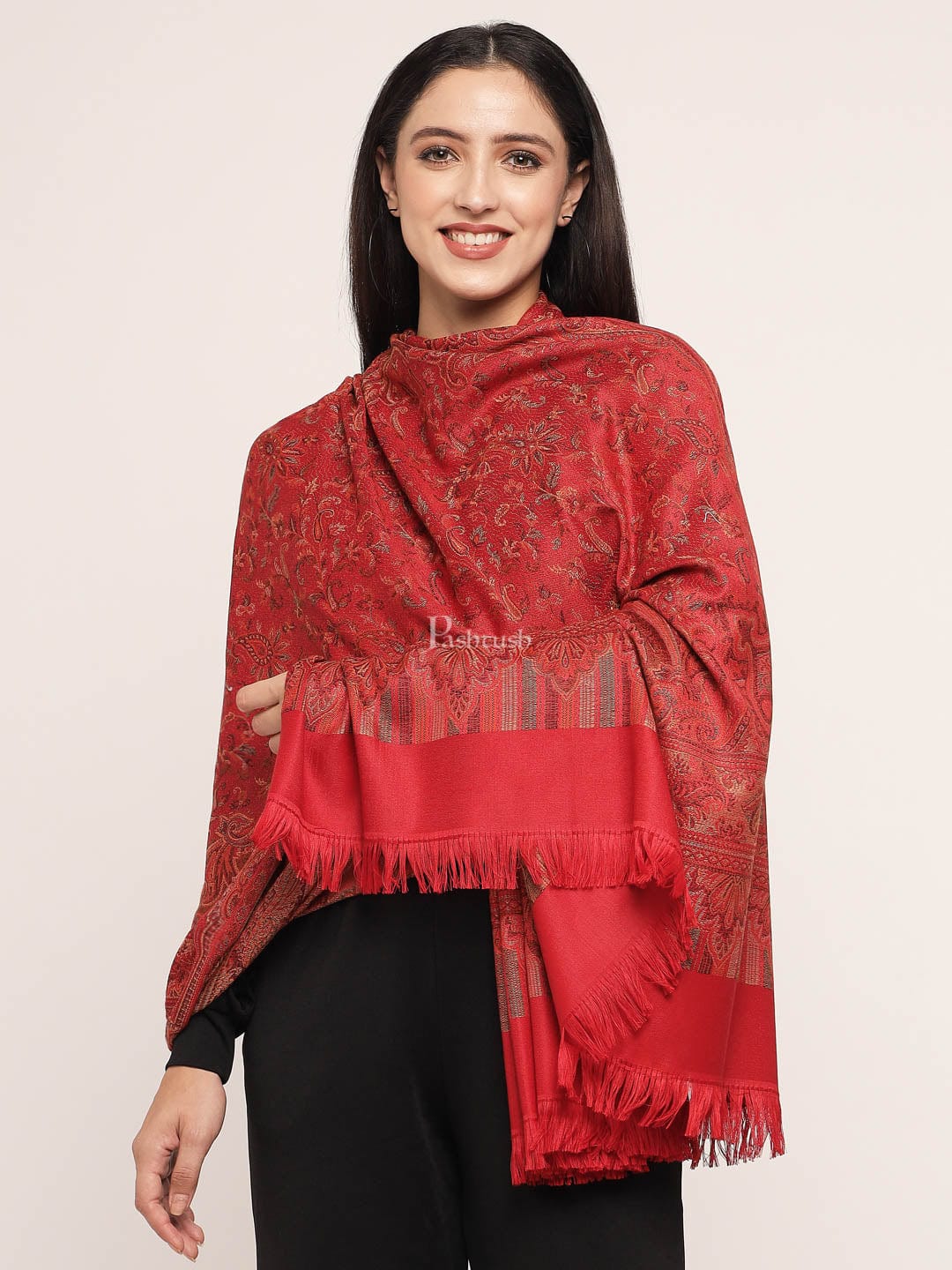Pashtush India Womens Shawls Pashtush Women's Jamawar Shawl