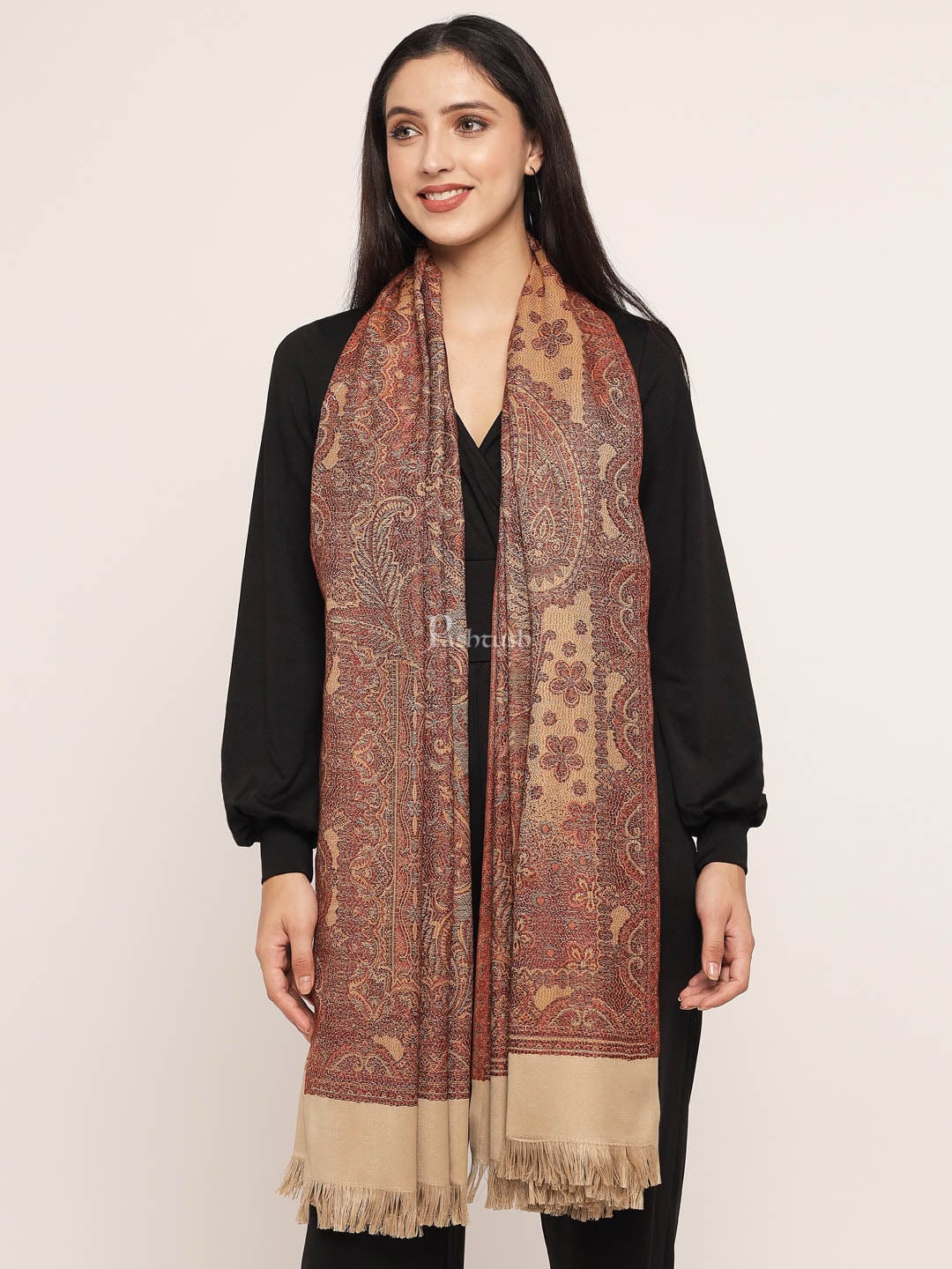 Pashtush India Womens Shawls Pashtush Women's Jamawar Shawl