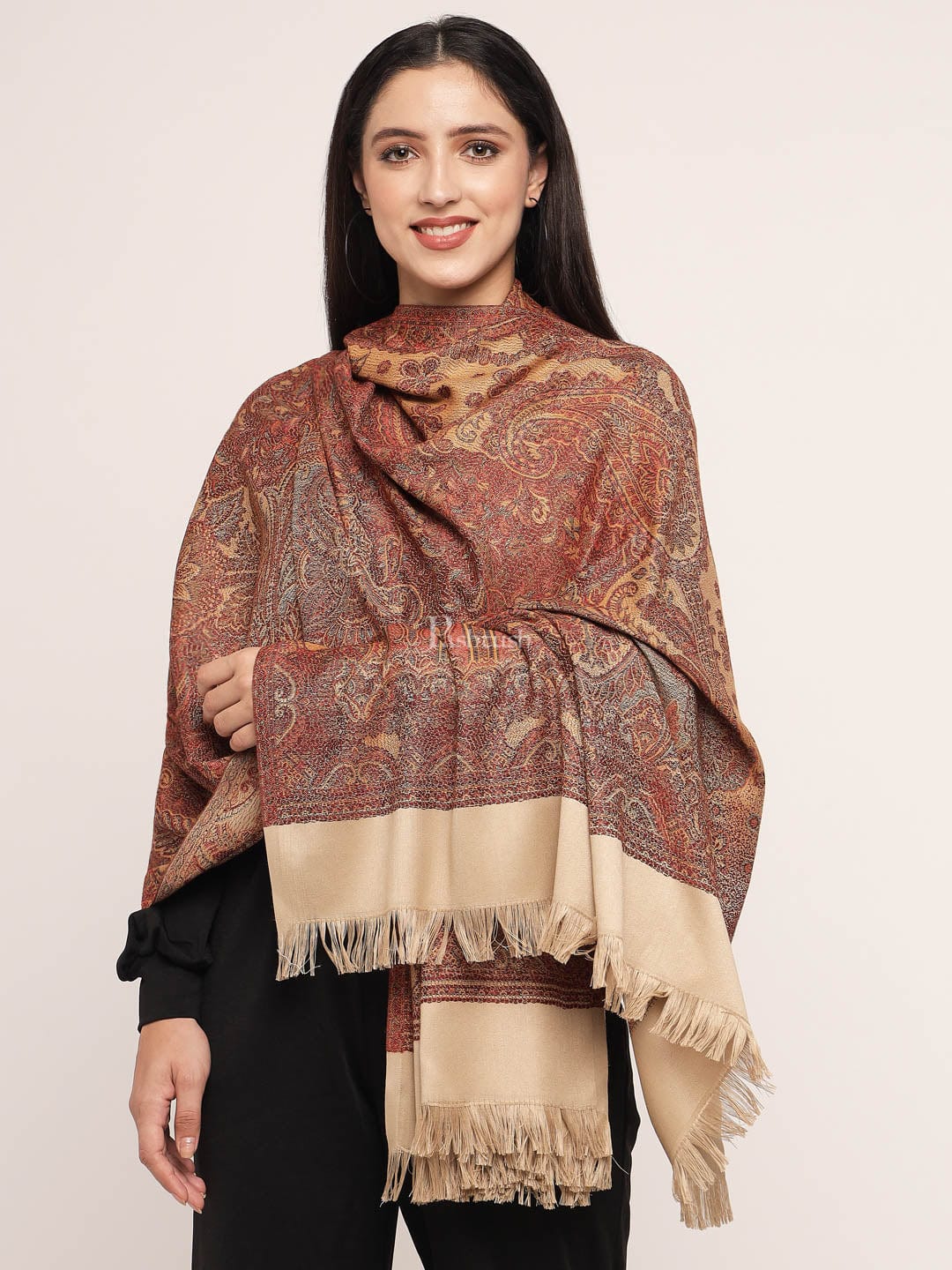 Pashtush India Womens Shawls Pashtush Women's Jamawar Shawl