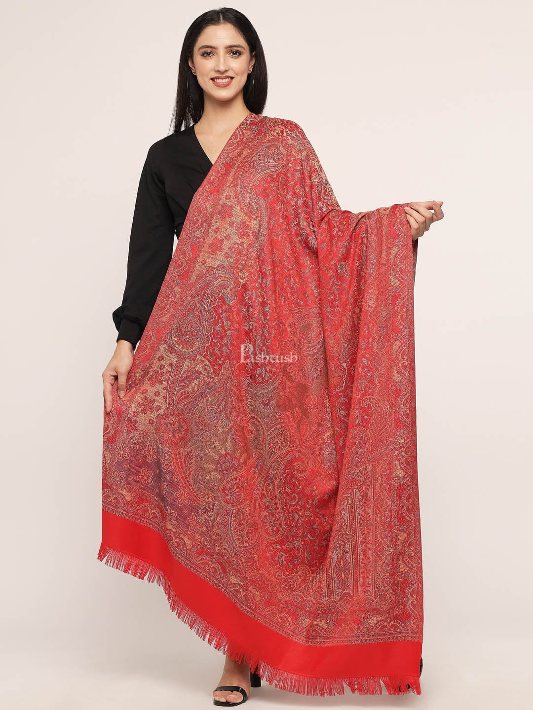 Pashtush India Womens Shawls Pashtush Women's Jamawar Shawl