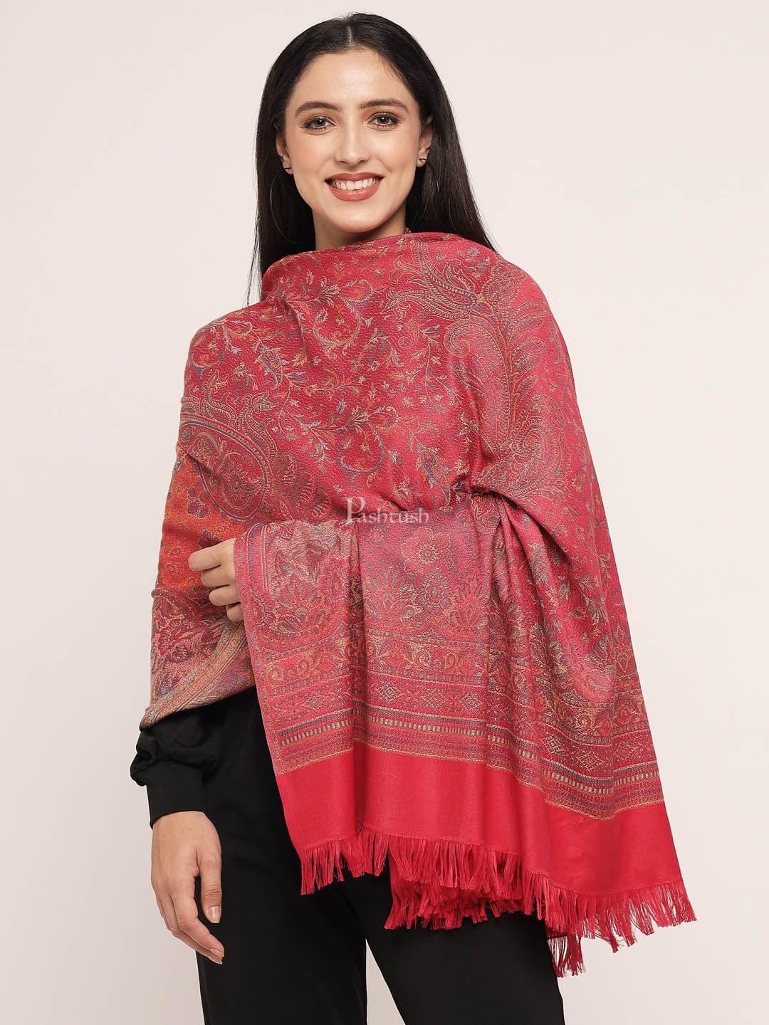 Pashtush India Womens Shawls Pashtush Women's Jamawar Shawl