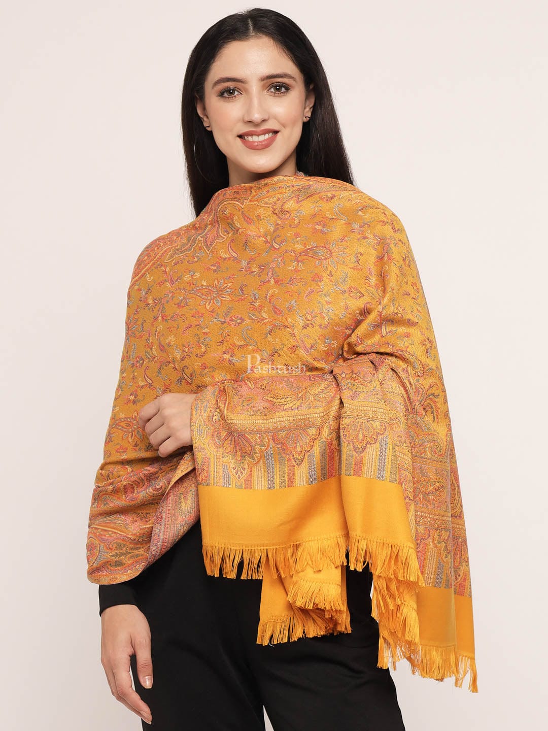 Pashtush India Womens Shawls Pashtush Women's Jamawar Shawl