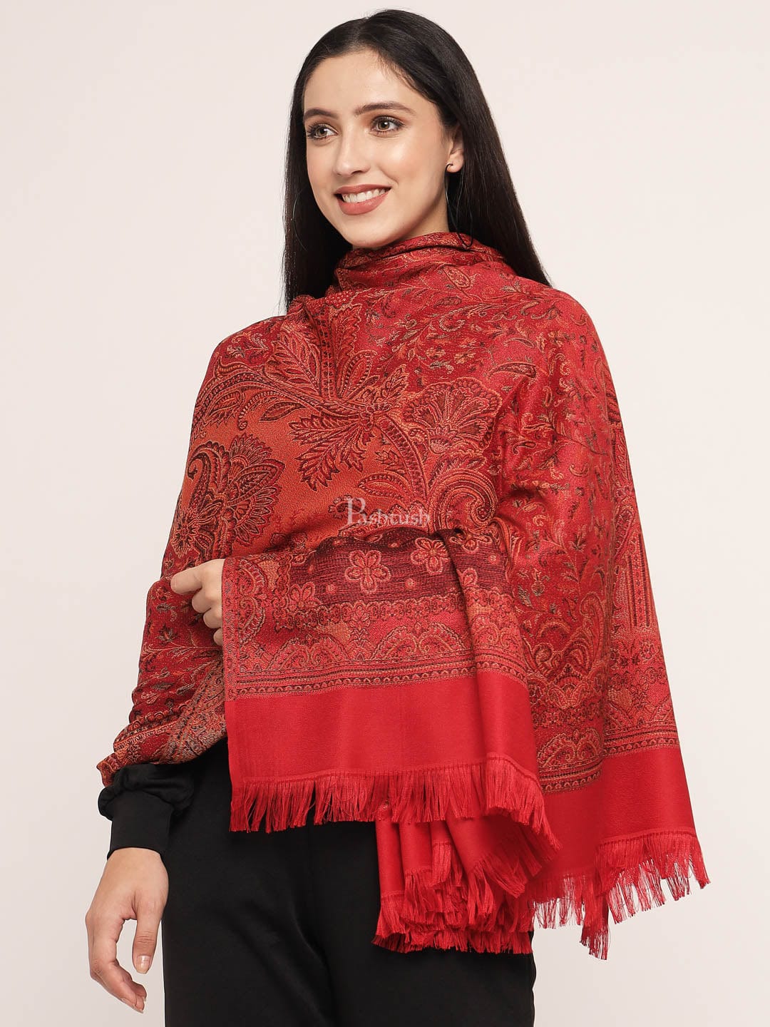 Pashtush India Womens Shawls Pashtush Women's Jamawar Shawl