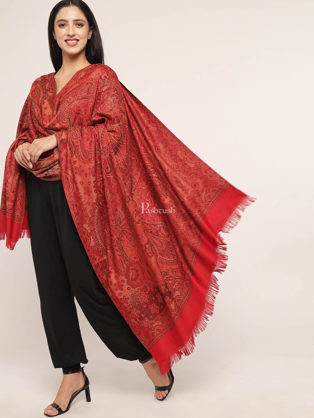 Pashtush India Womens Shawls Pashtush Women's Jamawar Shawl
