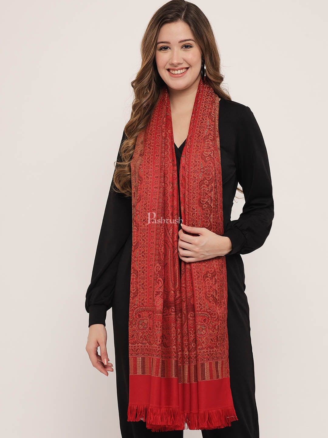 Pashtush India Womens Shawls Pashtush Women'S Jamawar Shawl