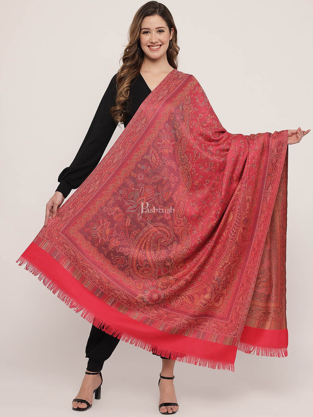 Pashtush India Womens Shawls Pashtush Women'S Jamawar Shawl