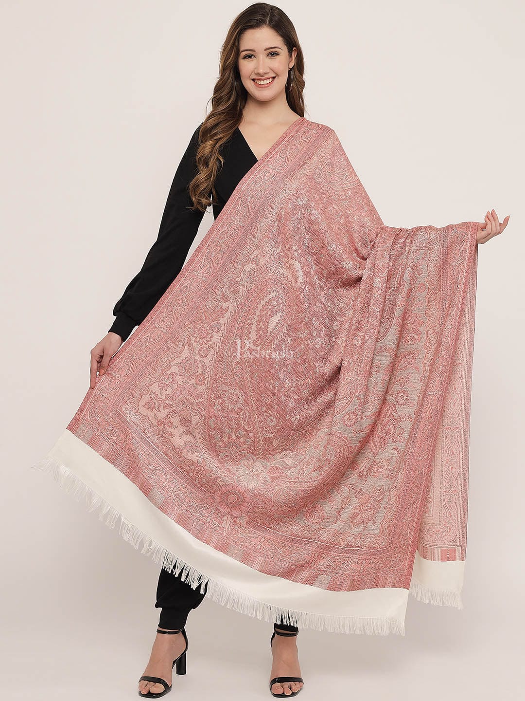 Pashtush India Womens Shawls Pashtush Women'S Jamawar Shawl
