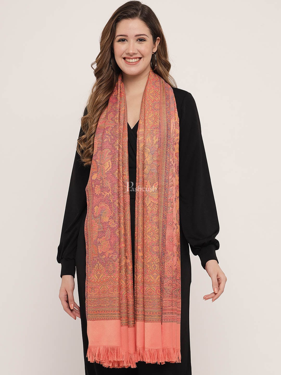 Pashtush India Womens Shawls Pashtush Women'S Jamawar Shawl