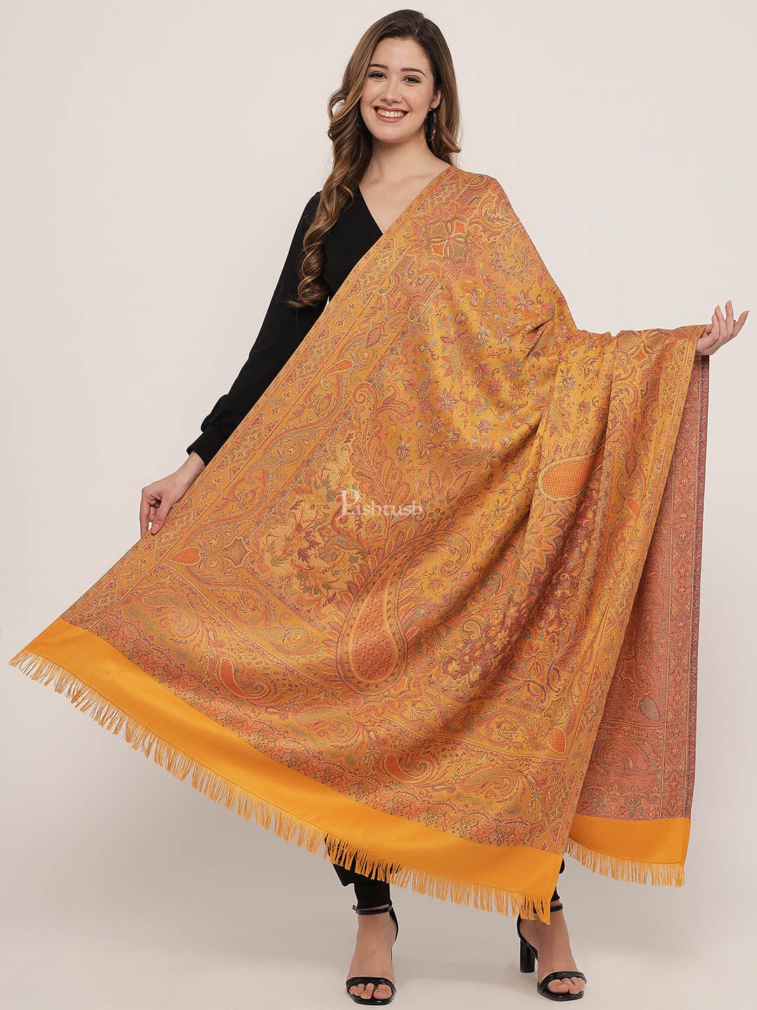 Pashtush India Womens Shawls Pashtush Women'S Jamawar Shawl
