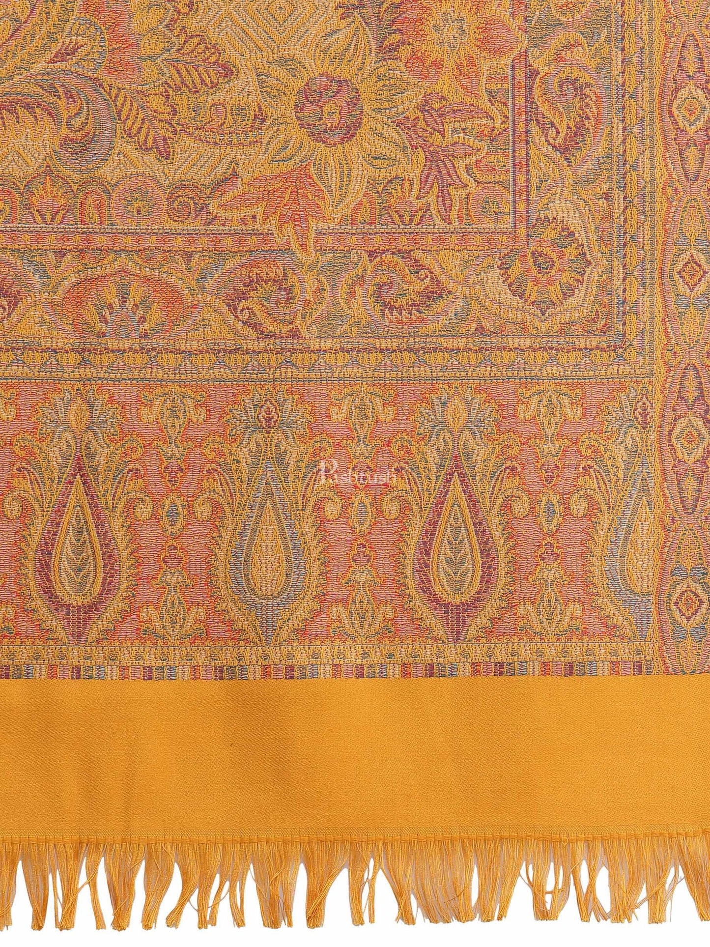 Pashtush India Womens Shawls Pashtush Women'S Jamawar Shawl, Mustard