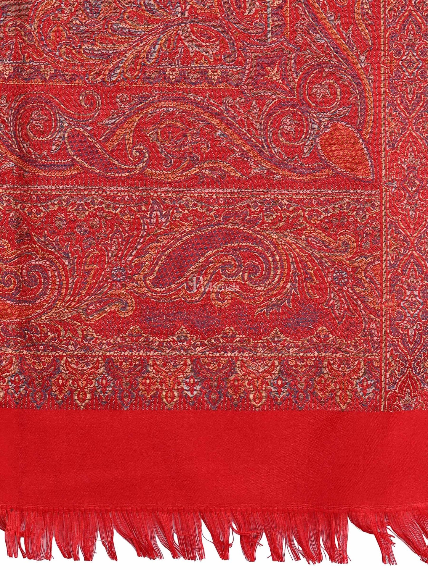 Pashtush India Womens Shawls Pashtush Women'S Jamawar Shawl, Red