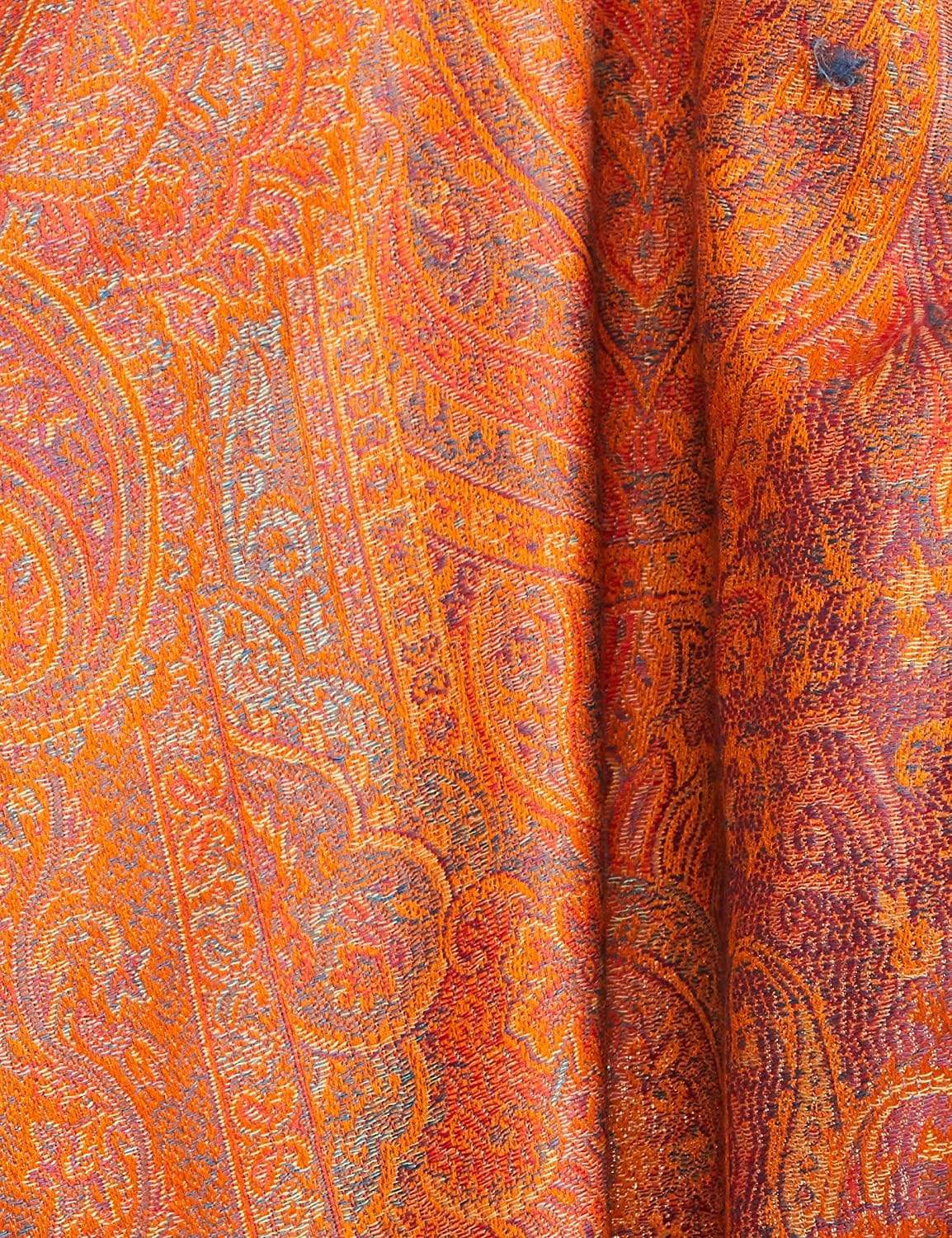 Pashtush India 100x200 Pashtush Women's Kashmiri Jamawar Shawl, Amber