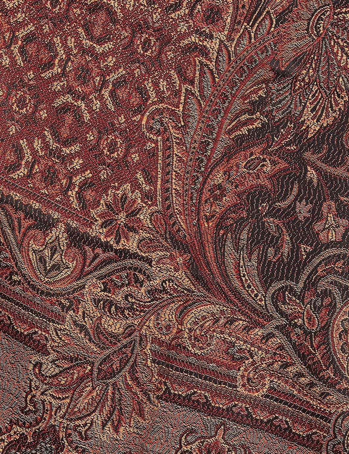 Pashtush India 100x200 Pashtush Women's Kashmiri Jamawar Shawl, Coffee