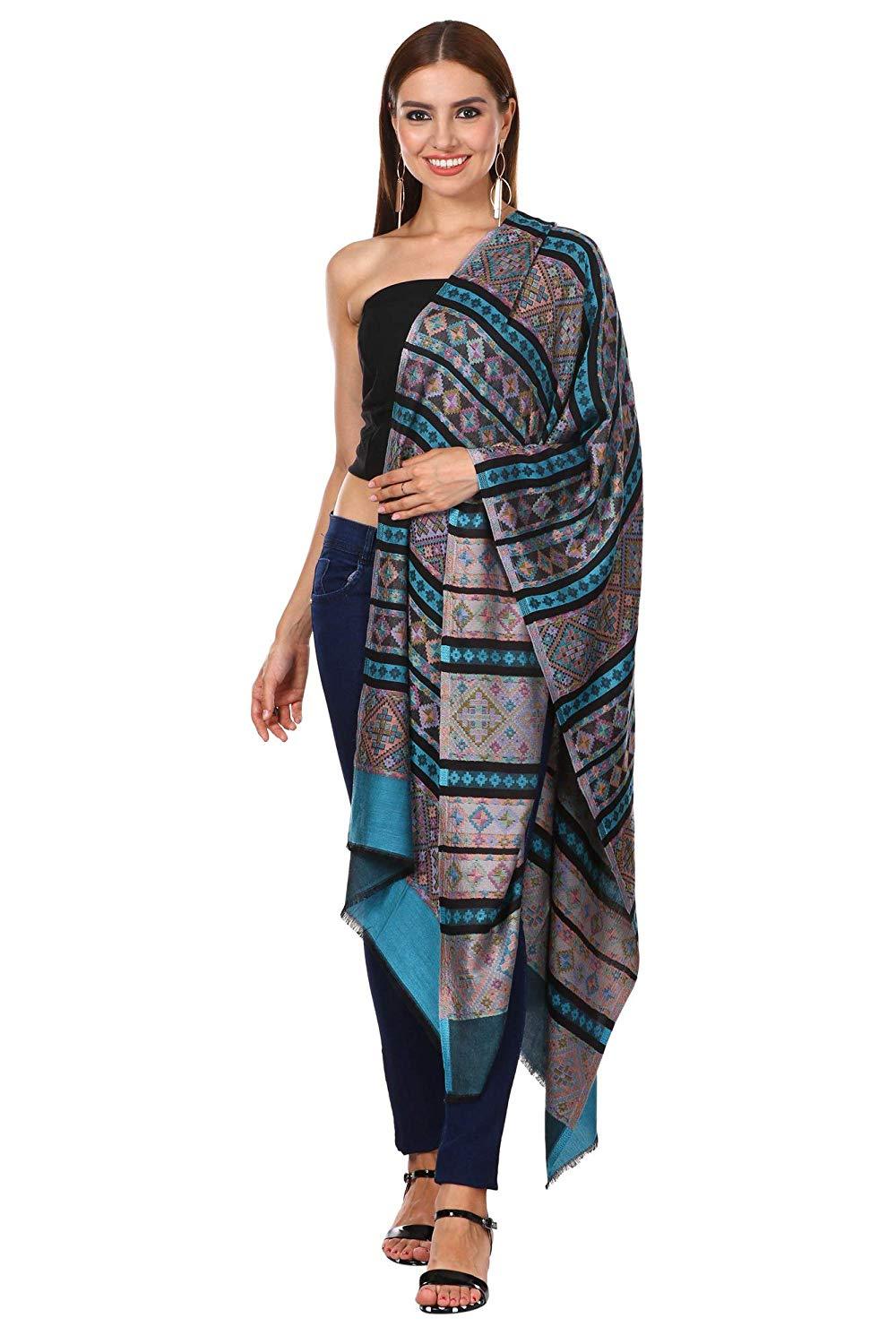 Pashtush Women'S Aztec Design, Soft Bamboo Scarf, Casual Shawls, Stoles, Wraps, Aztec Collection (Soft Bamboo)
