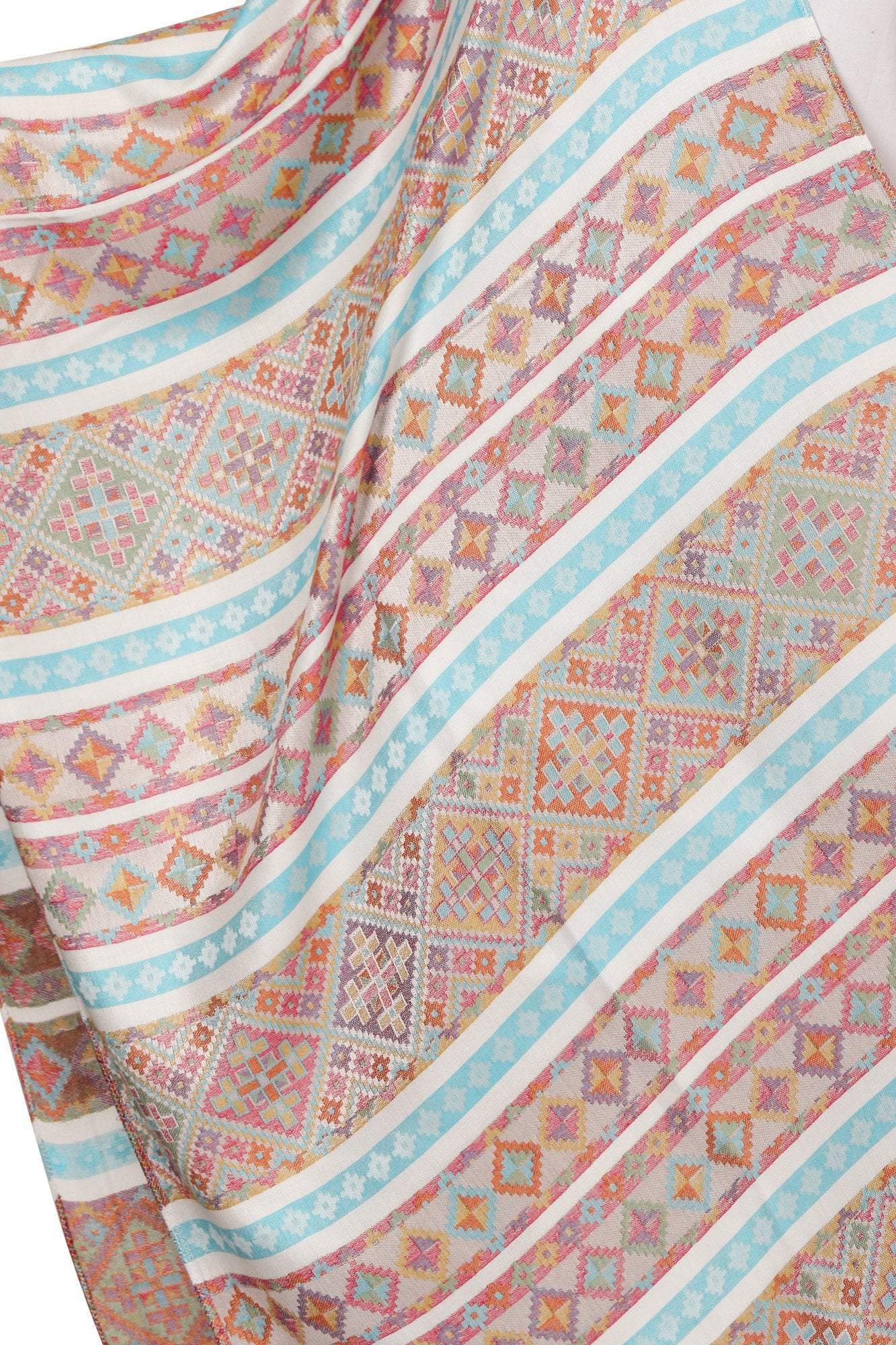 Pashtush India 70x200 Pashtush Women's Multicoloured Bamboo Scarf, Aztec Collection