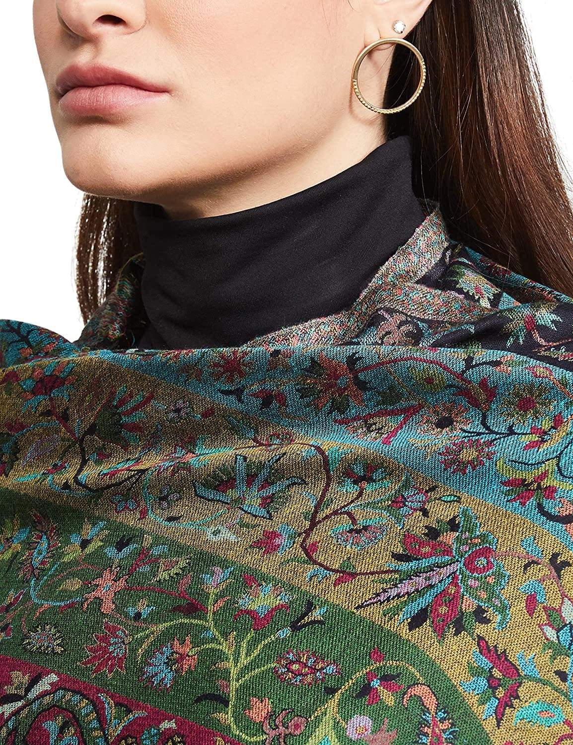 Pashtush India 70x200 Pashtush Women's Paisley Design, Soft Bamboo Scarf, Multi Coloured